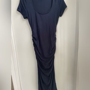 Seraphine navy blue maternity dress